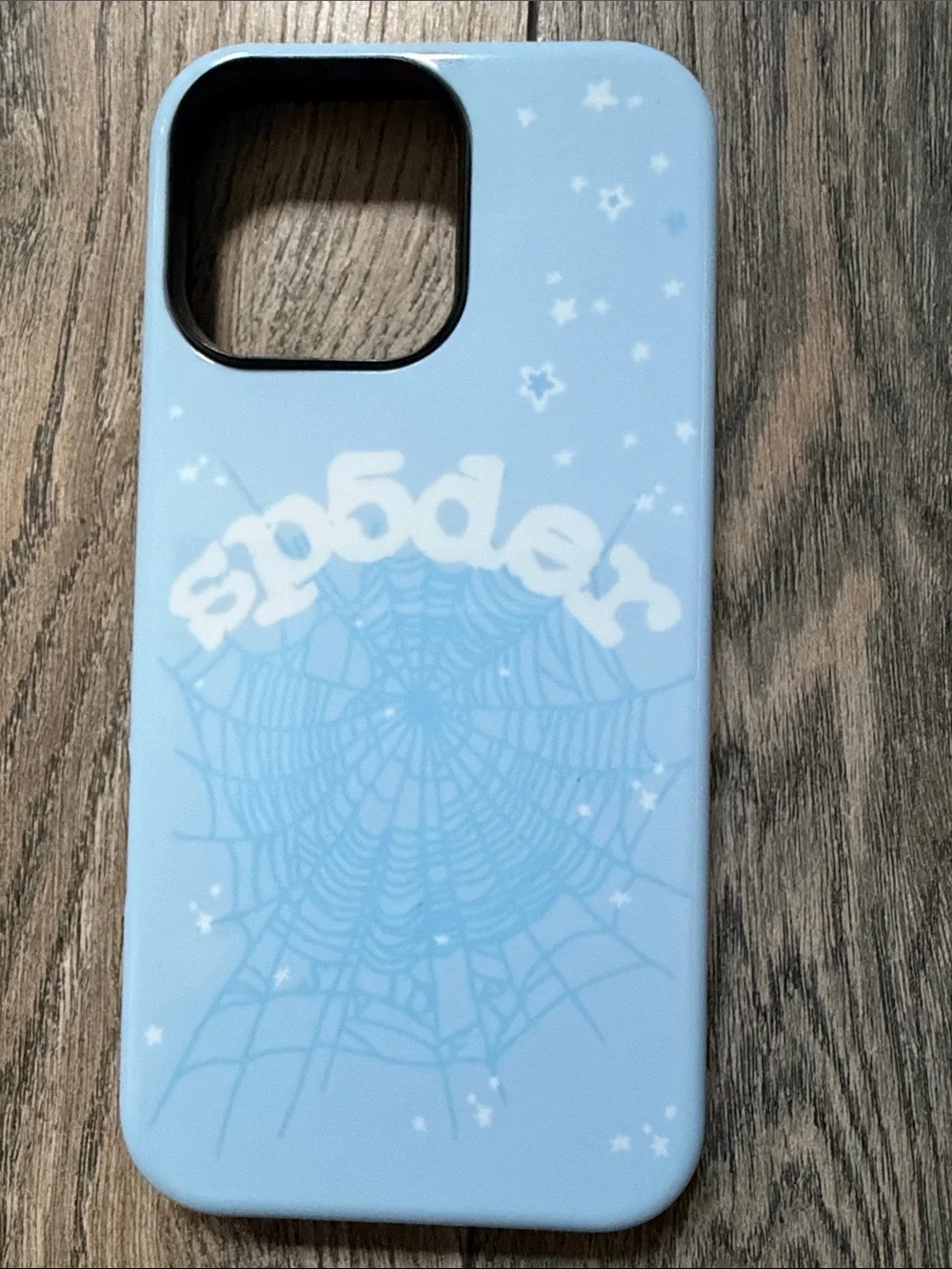 Light Blue Spiderweb Graphic Phone Case - Apple Pro Max